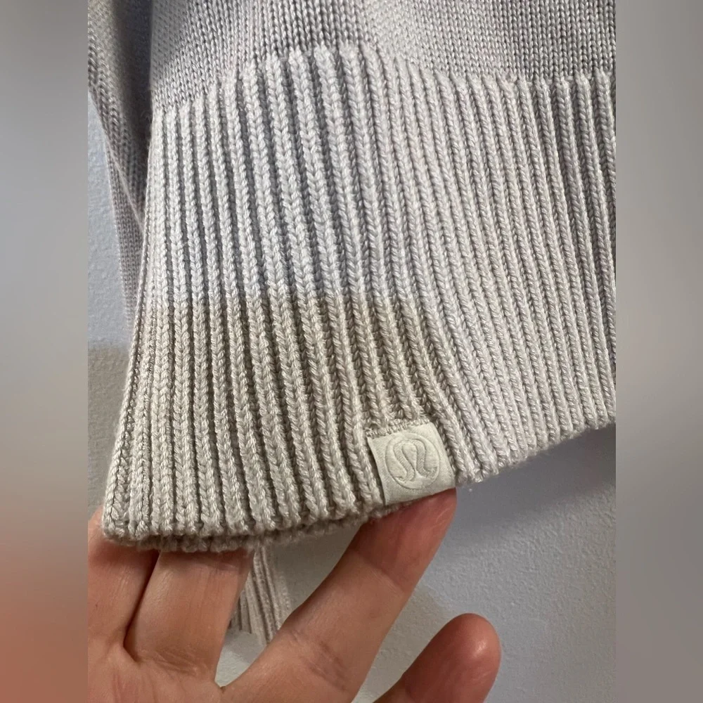 Lululemon Double Knit Sweater Hoodie White Opal